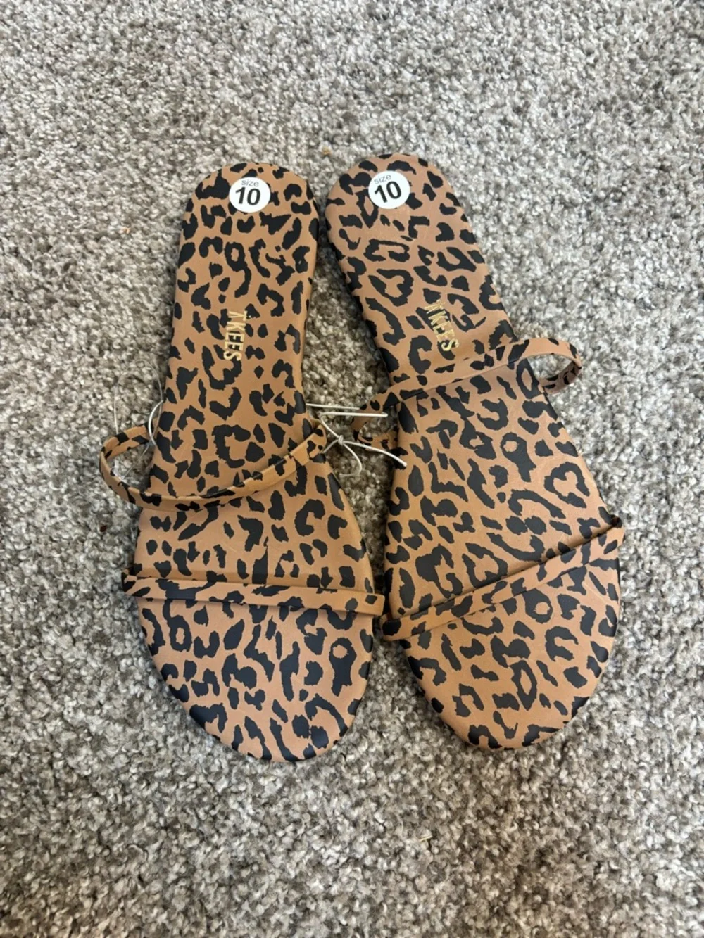 Tkees Gemma Exotic Cheetah Slide Sandals 10 11 NWOT